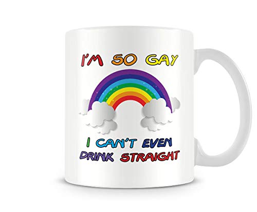 Tasse, Aufschrift „Behind The Glass I'm So Gay“, LGBT von Behind The Glass