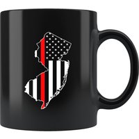 Dünne Rote Linie, Geschenk, Geschenke, Becher, Feuer, Kämpfer, Emt, Feuerwehrmann, First Responder, Sanitäter, New Jersey, Nj, Familie, Rentner, Frau von BehindTheLineDesigns