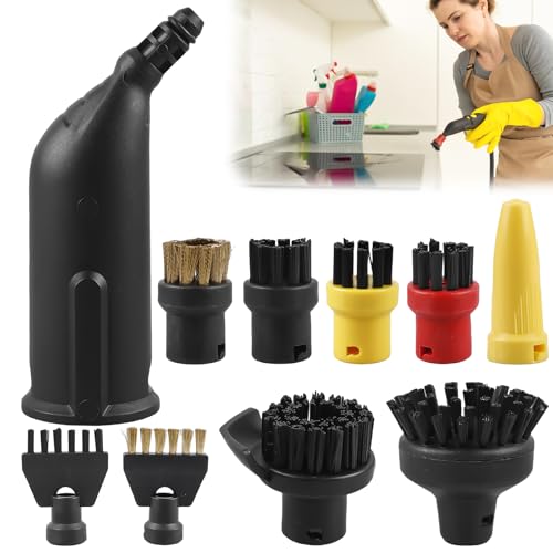 10 Stück Dampfreiniger Zubehör für Kärcher, Zubehör für Kärcher SC1 SC2 SC3 SC4 SC5, Zubehör für Kärcher Rundbürste Gross, Düse, Fugenbürsten, Rundbürste, Dampfreiniger, Reinigungsbürste 10 Stück Dampfreiniger Zubehör für Kärcher, Zubehör für Kärcher SC1 SC2 SC3 SC4 SC5, Zubehör für Kärcher Rundbürste Gross, Düse, Fugenbürsten, Rundbürste, Dampfreiniger, Reinigungsbürste von Behogan