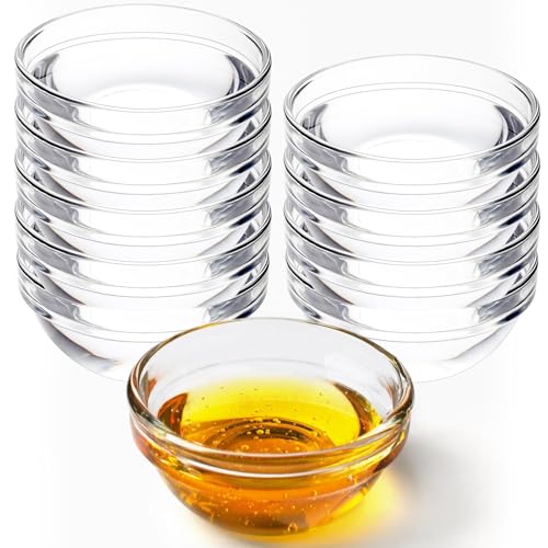 10 Stück Dipschalen: Ø7,5 cm Rund Mini Dipschalen Set, 80ml Mini-Glasschalen, Saucen Schüsseln, Dip Schälchen, Kleine Schälchen Für Dip, Marmelade, Konfitüre, Für Spülmaschine & Mikrowelle von Behogan