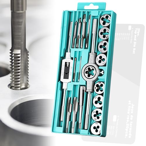 20 Tlg Gewindeschneider Set: Metrisch M3 - M12 Gewindeschneidsatz DIY, Gewindeschneider, Schneideisen, Gewindebohrer und Bohrer Set Gewindeschneid Satz, Gewinde Schneider Bohrer Werkzeug Set 20 Tlg Gewindeschneider Set: Metrisch M3 - M12 Gewindeschneidsatz DIY, Gewindeschneider, Schneideisen, Gewindebohrer und Bohrer Set Gewindeschneid Satz, Gewinde Schneider Bohrer Werkzeug Set von Behogan