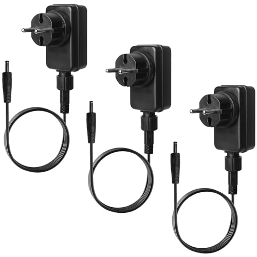 3 Stück LED Netzteil Adapter 12V 1A, 12V Netzteil Stecker, IP44 Wasserdicht EU Stecker, LED Lichterkette Netzteil Adapter, LED Adapter mit Spannungsschutz für Lichtleiste, Gartenstrahler von Behogan