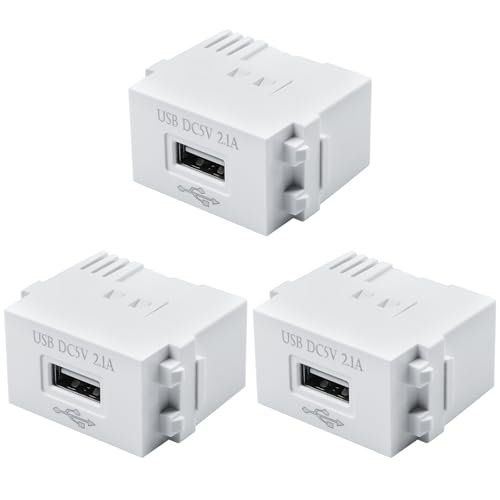 Behogan 3 Stück USB Stromversorgungsmodul: 220V-Steckdose auf 5V-Transformator, 2,1A USB-Ladesteckdose Schaltadapter Für Smartphones & USB-Geräte von Behogan