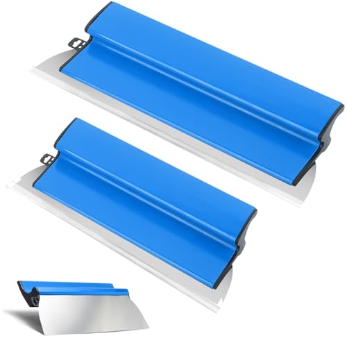 Flächenspachtel aus Edelstahl, Flächenspachtel 2-teiliges Set, Wandwerkzeuge Trockenbau Finishing Glättungsspatel Spachtel Flexible Skimming Blades zum Verputzen von Wänden(25 40cm) von Behogan