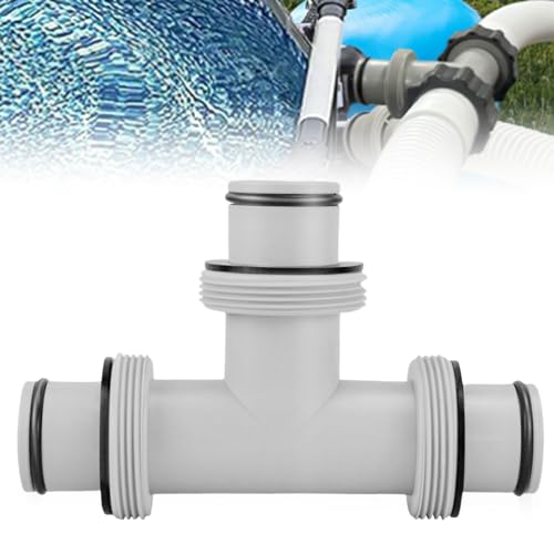 T-Stück Pool Schlauchverbinder Ø38mm: 3 Wege Poolschlauch Verbinder, Pool 3 Wege Ventil 38mm, Pool T Stück 38mm, Pool Schlauchverbinder Verlängerung, Poolschlauch Adapter für Intex Bestway Coleman von Behogan