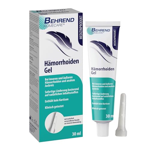 Behrend Hämorrhoiden Gel AUS NATÜRLICHEN INHALTSSTOFFEN bei inneren & äußeren Hämorrhoiden, Analjucken, Analfissuren & Proktitis – Hämorrhoiden Salbe reduziert Schmerzen, Juckreiz & Brennen Behrend Hämorrhoiden Gel AUS NATÜRLICHEN INHALTSSTOFFEN bei inneren & äußeren Hämorrhoiden, Analjucken, Analfissuren & Proktitis – Hämorrhoiden Salbe reduziert Schmerzen, Juckreiz & Brennen von Behrend Homecare