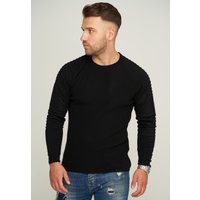 behype Strickpullover "MKstep91", mit Biker-Steppung von Behype