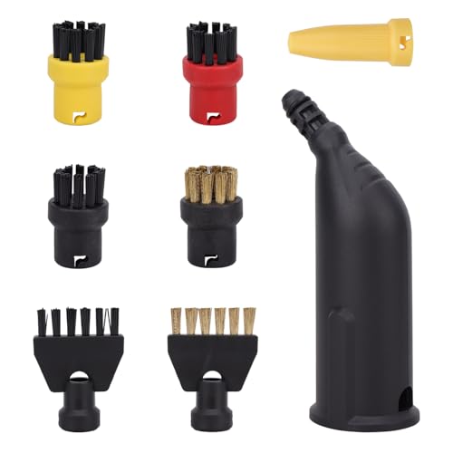 8 Pack Bürste Zubehör für Karcher Easyfix SC1 2 3 4 5 Dampfreiniger, Nylon Messing Rundbürstenset Düse Ersatzteil Aufsätze für Kärcher Dampfreiniger, Fugenbürste,Reinigungsbürste,Mundstück Düse von BeiLan