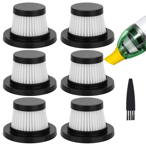 Hepa-Filterersatz, kompatibel mit Horse-Power Duck Staubsauger: waschbare und wiederverwendbare Filter, passend für Duck Compact schnurlose Handstaubsauger (6 Stück) von BeiLan