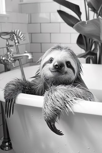 BeiYiHo Bilder Badezimmer Tiere Schwarz Weiß Poster Lustige Tiere Bild Toilette Tier Witzige Bilder für Gäste WC Wandbild Deko Kunstdruck Bad Leinwand Modern BeiYiHo Bilder Badezimmer Tiere Schwarz Weiß Poster Lustige Tiere Bild Toilette Tier Witzige Bilder für Gäste WC Wandbild Deko Kunstdruck Bad Leinwand Modern von BeiYiHo