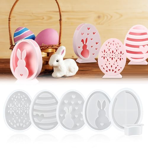 Silikonformen Gießformen Ostern, 6 Stück Silikonform Ostern Hase, Silikon Gießform Ostern, DIY Gipsformen zum Gießen Osternhase, Gießformen Silikon Ostern, Silikonform Osterhase Eier für Handwerk Silikonformen Gießformen Ostern, 6 Stück Silikonform Ostern Hase, Silikon Gießform Ostern, DIY Gipsformen zum Gießen Osternhase, Gießformen Silikon Ostern, Silikonform Osterhase Eier für Handwerk von Beibeijia