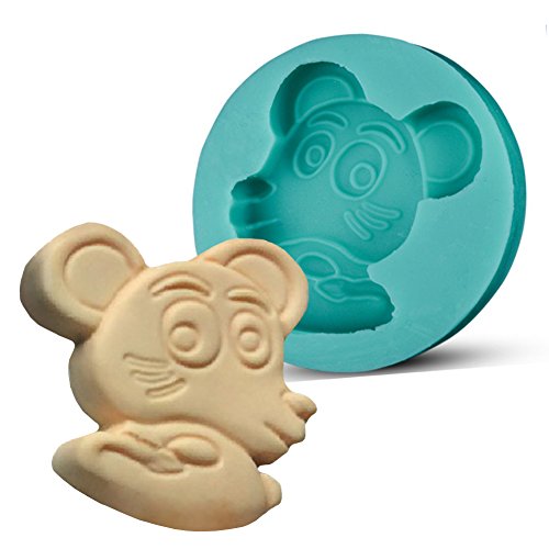 Beiersi Mouse Silikon Form für Fondant Marzipan Tortendeko Ausstecher Seife Dekoration Werkzeug (Stil 1) von Beiersi