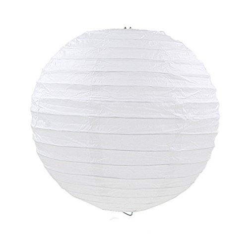 Beiersi Papier Laterne Lampenschirm Hochzeitsfeier Dekoration (10"(25cm), Weiß) von Beiersi