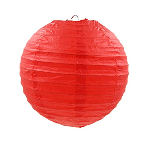 Beiersi Papier Laterne Lampenschirm Hochzeitsfeier Dekoration (12"(30cm), Rot) von Beiersi