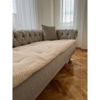 Boucle Sofa Topper Doppelseitiger Stoff Haustier Möbel Beschützer, Schutz, Abdeckung, Für von Beigeshopstudio