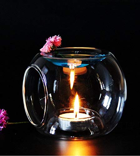 Beihaoer Glas ölbrenner Kerze Aromatherapie Öllampe Geschenke und Kunsthandwerk Home Decor Aromaofen (Blue) von Beihaoer