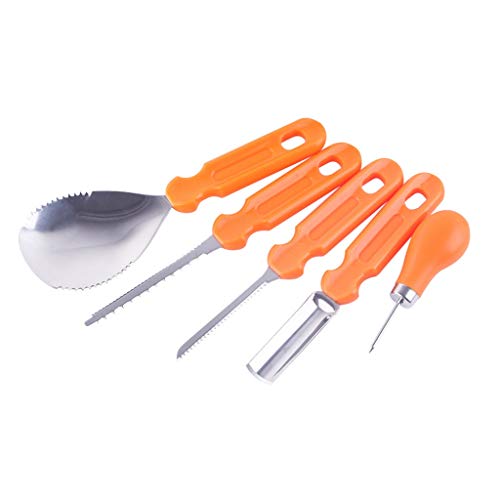 Beikal Pumpkin Carving Tools, Halloween Kürbis schnitzen Set, Premium Wiederverwendbare 5 Stück robuste Edelstahl Fruit Gravieren Werkzeug für Erwachsene und Kinder Beikal Pumpkin Carving Tools, Halloween Kürbis schnitzen Set, Premium Wiederverwendbare 5 Stück robuste Edelstahl Fruit Gravieren Werkzeug für Erwachsene und Kinder von Beikalone