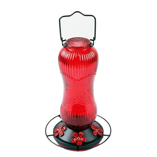 760 ml Glas-Kolibri-Futterstation für den Außenbereich, hängender Vogel-Wasserspender mit starkem Haken zum Aufhängen, für Garten, Wildvögel, wetterbeständig, Kolibri-Futterstation 760 ml Glas-Kolibri-Futterstation für den Außenbereich, hängender Vogel-Wasserspender mit starkem Haken zum Aufhängen, für Garten, Wildvögel, wetterbeständig, Kolibri-Futterstation von Beimus