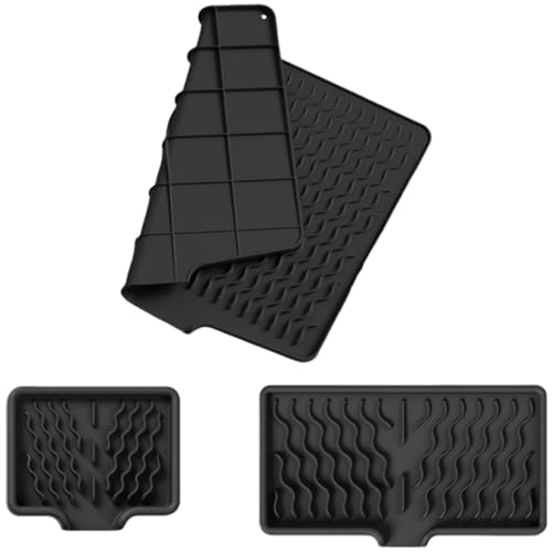 Abgeschrägte Silikon-Abtropfmatte für Küchenspüle, Utensilien, Abtropfgestell, Thekenschutz, Geschirr-Organizer, Küchenspüle, Drainagematte mit Design von Beimus