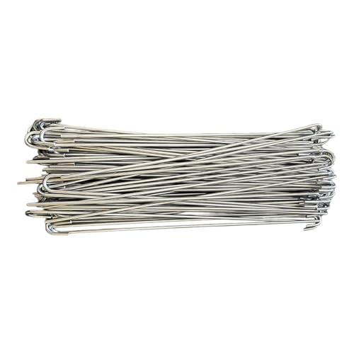 Beimus 100 Stück recycelbare Edelstahl-Drahtbinder, robust, rostfrei, Befestigungsclips für Maschendrahtzäune, Tore und Outdoor-Projekte, Edelstahlbinder für Küstenbereich von Beimus
