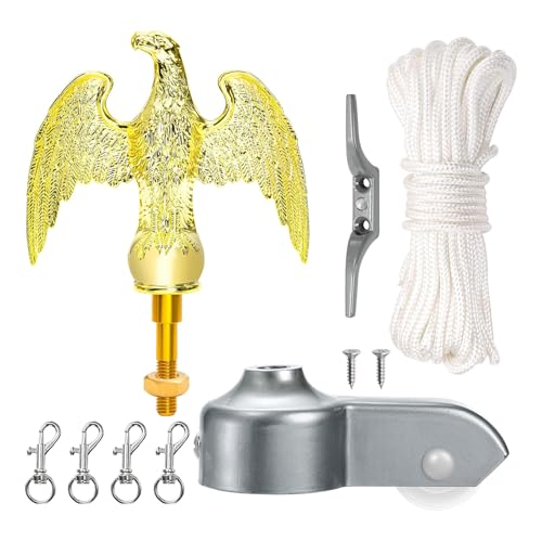 Beimus Fahnenmast Vogel Vogel Ball Gold Top Ornamente passend für Sektionsstange, Aluminium, LKW-Ausrüstung, dekorativ von Beimus