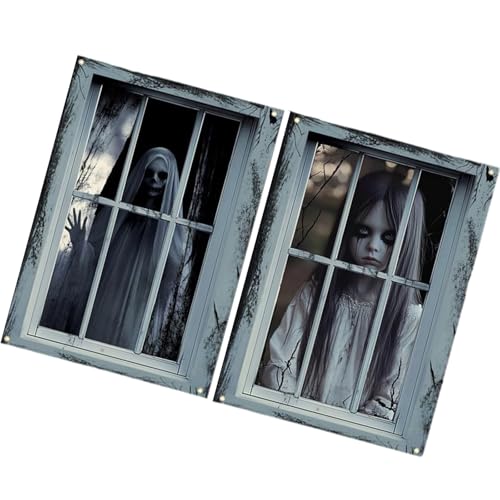 Beimus Halloween-Horror-Dekoration, gruseliger geisterhafter Türvorhang für Fenster, Party, Hintergrund, hängende Stoff, Polyester, waschbar, schwarzer Horror-Themen-Vorhang Beimus Halloween-Horror-Dekoration, gruseliger geisterhafter Türvorhang für Fenster, Party, Hintergrund, hängende Stoff, Polyester, waschbar, schwarzer Horror-Themen-Vorhang von Beimus