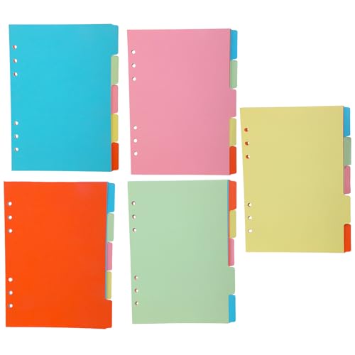 Bunte 6-Loch-ABS-Trennwände mit verstärkten Kanten für Planer, Notizbücher und Büroorganisation, 25-teiliges Set mit Planer-Trennwänden Bunte 6-Loch-ABS-Trennwände mit verstärkten Kanten für Planer, Notizbücher und Büroorganisation, 25-teiliges Set mit Planer-Trennwänden von Beimus