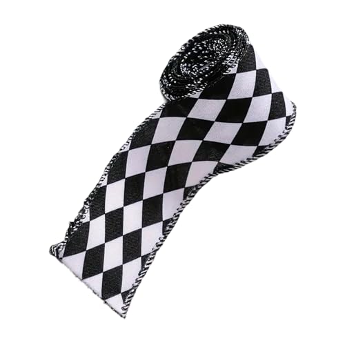 Festivalband, Rolle, Weihnachtsdekoration, Geschenkverpackung, Zubehör, effiziente Polyester-Materialien, schwarz-weiße Streifen, Weihnachtsbaum-Dekorationen von Beimus