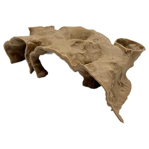 Realistisches Fisch-Unterschlupf für Oktopusse, Kristallgarnelen mit breiten Tunnelöffnungen, Aquarium, Ornament, mehrere Eingänge, Fischunterschlupf von Beimus