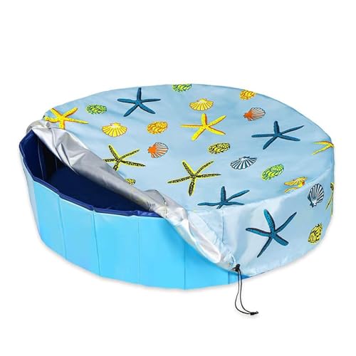 Wasserdichter Pool-Deckelschutz für Badewannen im Freien, Sonnenschutz und einfache Lagerung, faltbares Design, widerstandsfähiger Hund mit Schutz von Beimus