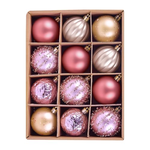 Beinhome Weihnachtskugeln 12 TLG. 6cm Plastik Christbaumkugeln Set Christbaumschmuck für Weihnachtsbaum Dekoration Weihnachtsdeko Hausdeko Elegant Thema Rosa Gold Beinhome Weihnachtskugeln 12 TLG. 6cm Plastik Christbaumkugeln Set Christbaumschmuck für Weihnachtsbaum Dekoration Weihnachtsdeko Hausdeko Elegant Thema Rosa Gold von Beinhome