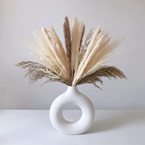 Keramik Vase für Pampasgras 1PC Weiß Groß,Modern Zimmer Deko Donut Vasen Matt,für Blumen Pampasgras Tabelle Bücherregal Kaminsims Wohnzimmer Schlafzimmer Büro Hochzeit Party Geschenk Keramik Vase für Pampasgras 1PC Weiß Groß,Modern Zimmer Deko Donut Vasen Matt,für Blumen Pampasgras Tabelle Bücherregal Kaminsims Wohnzimmer Schlafzimmer Büro Hochzeit Party Geschenk von Beinhome
