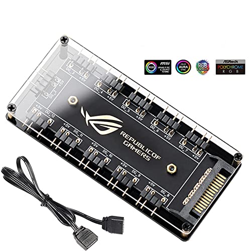 5V 3Pin RGB 10 Hub ARGB RGBW Kabel für ASUS AURA SYNC Splitter SATA Power Extension Cable Adapter LED Strip Light PC RGB Fan Cooler 5V 3Pin RGB 10 Hub ARGB RGBW Kabel für ASUS AURA SYNC Splitter SATA Power Extension Cable Adapter LED Strip Light PC RGB Fan Cooler von BeisDirect