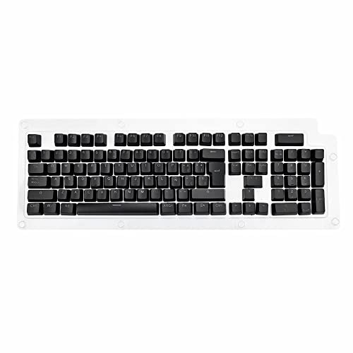 Spanische Tastenkappen für mechanische Tastatur, kompatibel mit MX-Schaltern, Doppelschuss-Unterstützung, LED-Beleuchtung, Tastenkappen, OEM-Profil, insgesamt 105 Tastenkappen (schwarz) von BeisDirect