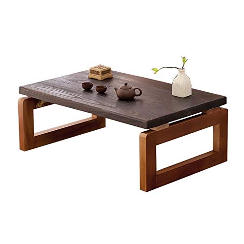 Beistelltische Couchtisch Einfacher japanische Low Table Haushalt Mini Massivholz Folding Kleiner Couchtisch Tatami Couchtisch (Color : Brown, Size : 80 * 50 * 30cm) von Beistelltische