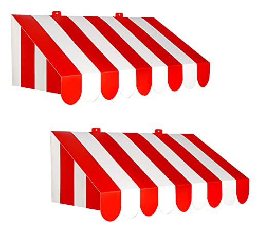 Beistle, 2 Stück 3D-Wanddekoration für Markisen, 62,9 x 22,2 cm (rot/weiß) von Beistle