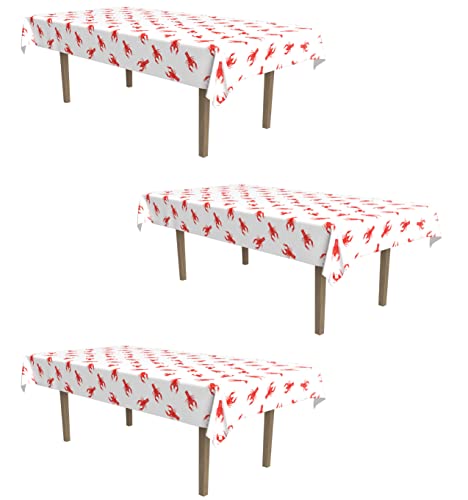 Beistle 3 Stück Crawfish Boil Dekorationen, Kunststoff-Tischdecken für Karneval, Partys und Meeresfrüchte-Festivals, 137,2 x 274,3 cm, Weiß/Rot Beistle 3 Stück Crawfish Boil Dekorationen, Kunststoff-Tischdecken für Karneval, Partys und Meeresfrüchte-Festivals, 137,2 x 274,3 cm, Weiß/Rot von Beistle