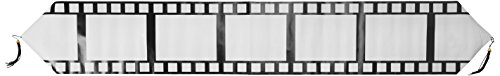 Beistle 54718 Printed Filmstrip Table Runner, 11" x 6' VIP Awards Partyzubehör für Nacht, Hollywood Red Carpet Cinematic Event Tischdekoration, Papier, weiß/schwarz von Beistle