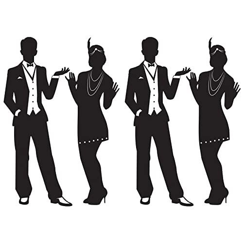 Beistle 59905 4 Stück Great 20 's Silhouetten, 93,3 cm/94 cm schwarz/weiß Beistle 59905 4 Stück Great 20 's Silhouetten, 93,3 cm/94 cm schwarz/weiß von Beistle