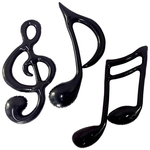 Beistle Aufblasbare Musiknoten – 3er-Pack schwarze Vinyl-Hängeparty-Dekorationen in 3 Designs für Musikveranstaltungen, Schulband- und Orchesterkonzerte und Bühnendekoration, 43,2 cm – 45,7 cm Beistle Aufblasbare Musiknoten – 3er-Pack schwarze Vinyl-Hängeparty-Dekorationen in 3 Designs für Musikveranstaltungen, Schulband- und Orchesterkonzerte und Bühnendekoration, 43,2 cm – 45,7 cm von Beistle