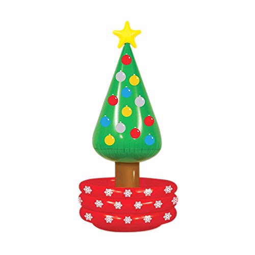 Beistle Aufblasbarer Weihnachtsbaumkühler, 1,2 m x 66 cm, fasst ca. 24 Dosen mit 340 ml – aufblasbarer Kühler für Partys, Getränkebehälter, Getränkekühler, Weihnachten, aufblasbar, Urlaubsdekorationen von Beistle