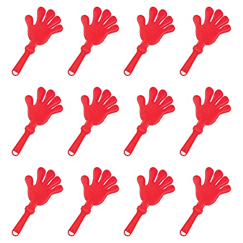 Beistle Handklöppel, 18 cm, Rot, 12 Stück von Beistle