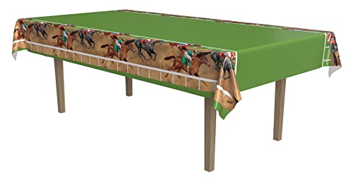 Beistle Horse Racing Tischdecke, 54 x 108-Zoll, Multicolor Beistle Horse Racing Tischdecke, 54 x 108-Zoll, Multicolor von Beistle