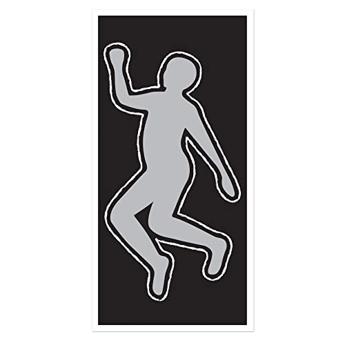 Beistle Kunststoff-PSI-Körper-Silhouette-Türabdeckung, 1,5 m x 76,2 cm – Detektivuntersuchungsparty-Zubehör, Mord-Abendessen, Boden-Tatort-Beweis-Dekoration, gruselige Halloween-Dekoration Beistle Kunststoff-PSI-Körper-Silhouette-Türabdeckung, 1,5 m x 76,2 cm – Detektivuntersuchungsparty-Zubehör, Mord-Abendessen, Boden-Tatort-Beweis-Dekoration, gruselige Halloween-Dekoration von Beistle