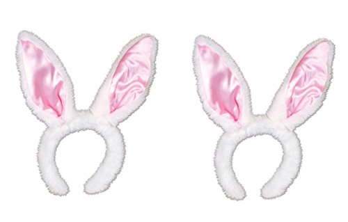 Beistle S40761AZ2, 2 Piece Plush Satin Bunny Ears, One Size Fits Most von Beistle