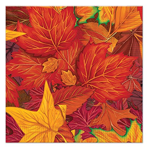 Beistle Servietten, Motiv Herbstblatt, Mehrfarbig, 16 Stück von Beistle
