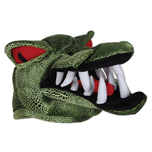 Beistle Unisex Plüsch Krokodil Hut - Tier Kostüm Zubehör Halloween Dress Up Photo Booth Prop Australian Themed Party Supplies Reptile Gator Cap von Beistle