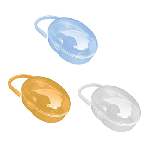 Beito 3pcs Pecifier Hülle Schnullerhalter Hülle, Schnullerspeicherbox Babypischfeste Schnullerbox BPA kostenloser Sootherabschild Gehäuse Babybedarf von Beito