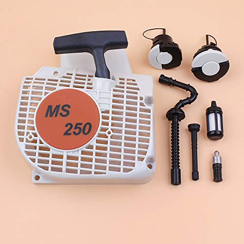 Beixi Zeit Recoil Starter Masut Tankdeckel Schlauch Line Filter Kit Kompatibel mit STIHL MS210 MS230 MS250 MS 250 230 210 Chainsaw Ersatzteile Teile von Beixi Time