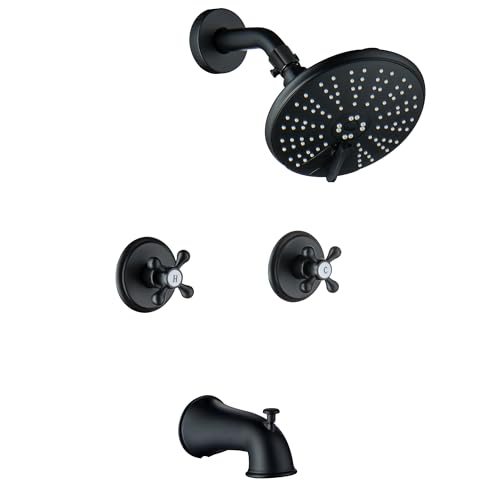 BEIYI 2 Griffe Wannendusche Wasserhahn mit 15,2 cm Duschkopf BEIYI 2 Griffe Wannendusche Wasserhahn mit 15,2 cm Duschkopf von Beiyi